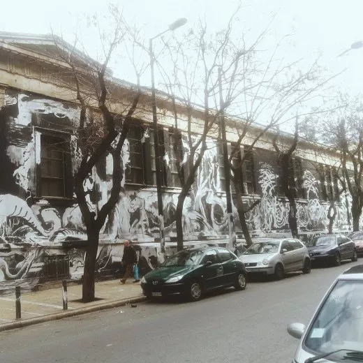γκράφιτι που κάλυψε το Πολυτεχνείο