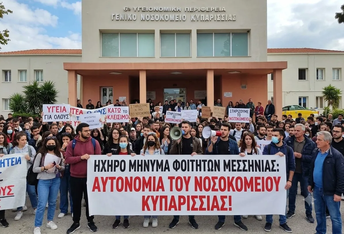 Ηχηρό μήνυμα φοιτητών Μεσσηνίας για την αυτονομία του Νοσοκομείου Κυπαρισσίας